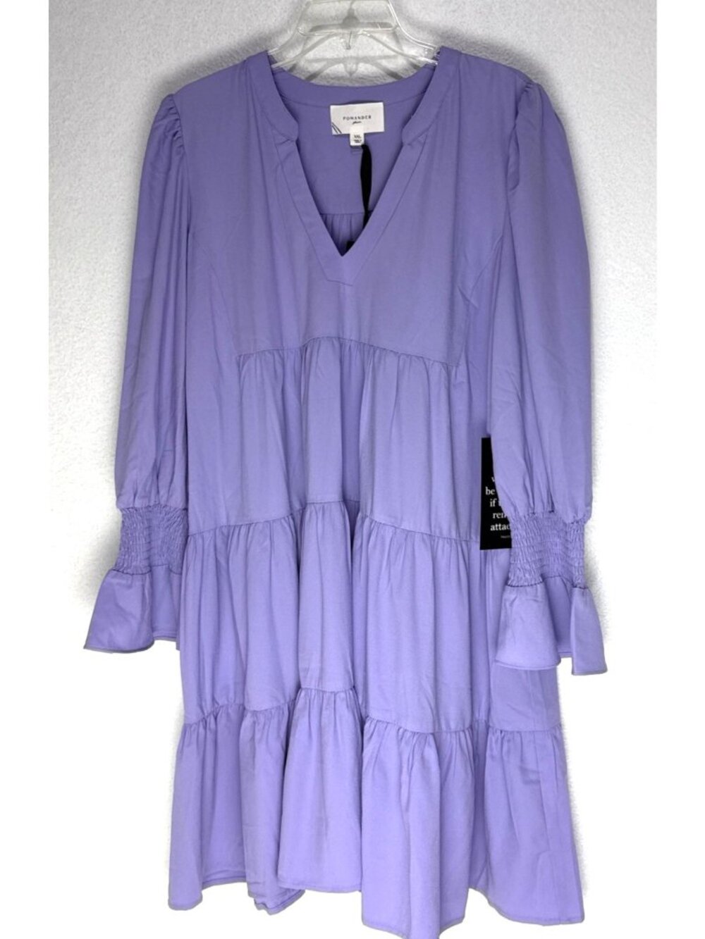 Tuckernuck Pomander Place Kenzo Lilac Tiered V Neck Smock Dress Size XXL - Picture 4 of 13